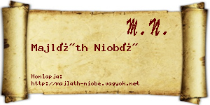 Majláth Niobé névjegykártya